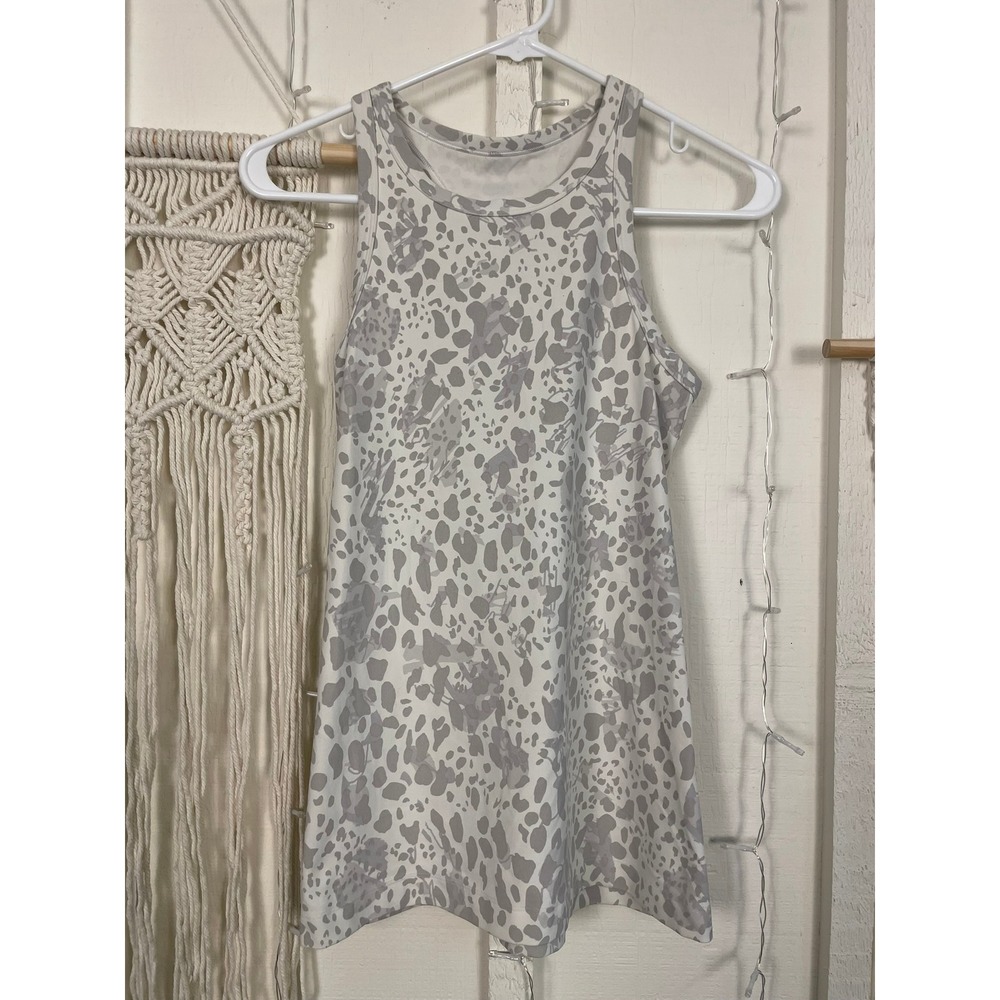 $58 Lululemon Align Racerback Tank Cheetah Camo Antique White Women 6 Yoga - Picture 5 of 8
